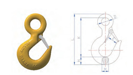 FE Clevis Grabhook mit Birnenverbindung Elektro Bootswinde mit Gurt Brechlast 7350 Kg Schwarz Zinkplattiert