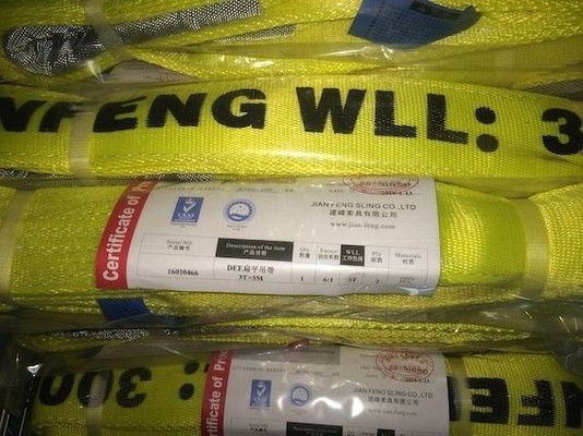 Grüne Polyester-Schleifen mit 10 1 Sicherheitsfaktor und Flach-Auge-End-Fittings